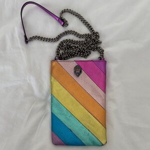Kurt Geiger Rainbow Striped Crossbody Phone Bag - Kensington